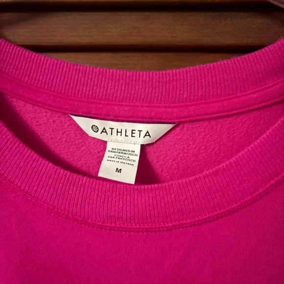 Athleta vibrant pink coaster luxe recover sweatshirt - Picture 2 of 11